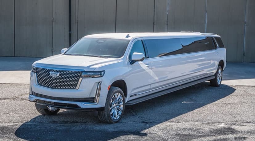 White Escalade Limo